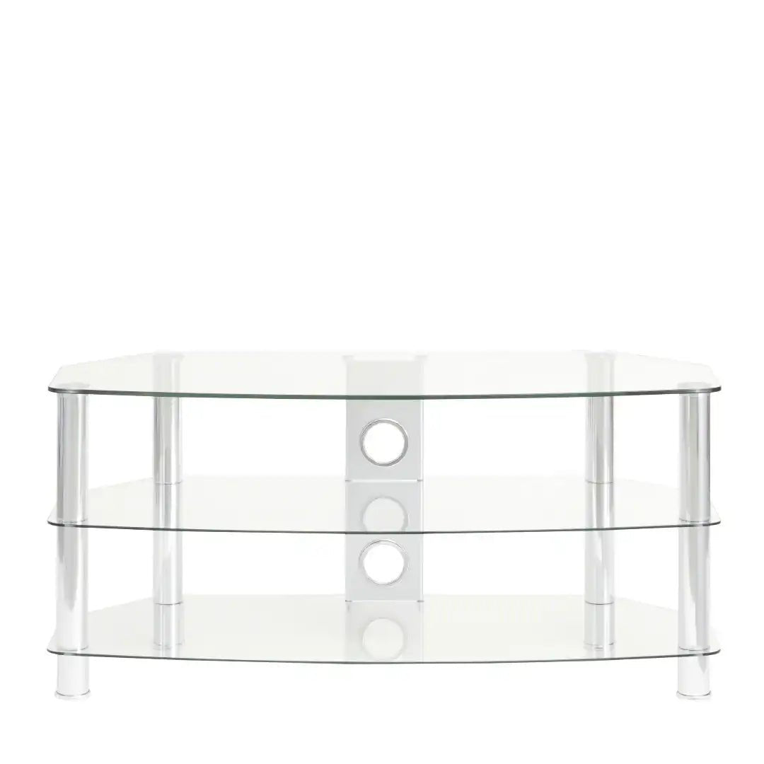 Vantage TV Stand in Chrome, 800 mm - Price Crash Furniture