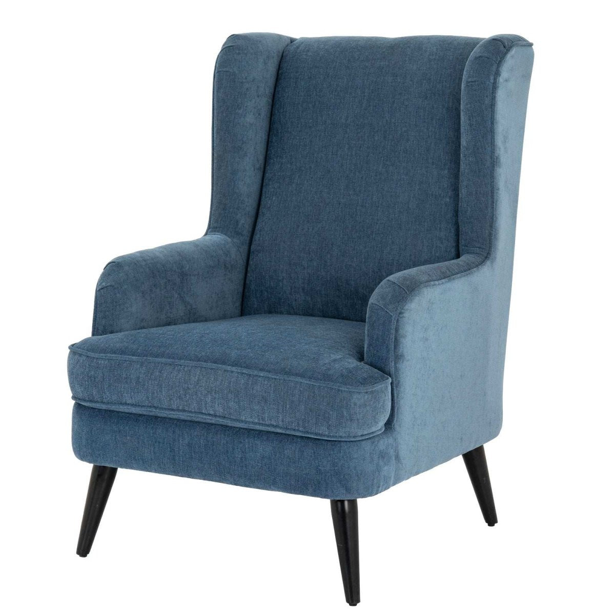 Vellis Blue Wingback Armchair - Price Crash Furniture