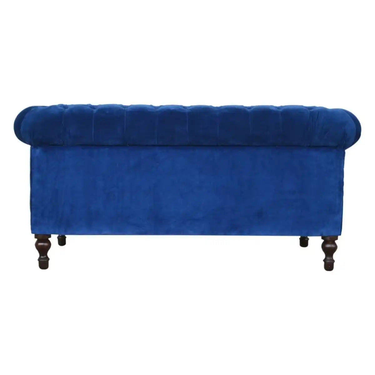 Velvet Chesterfield Sofa in Royal Blue - Price Crash Furniture