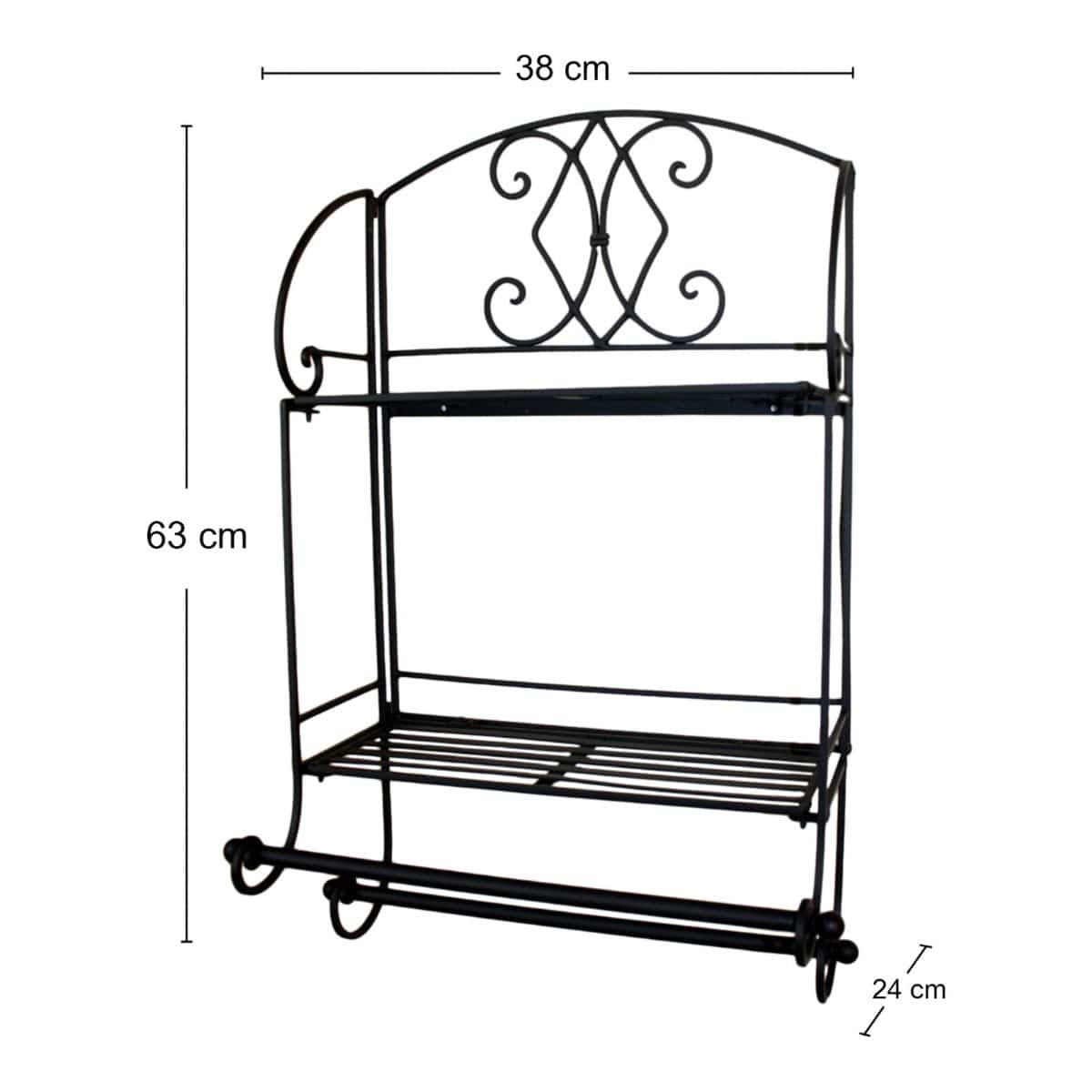 Black Diamond Bathroom Shelf Unit - Price Crash Furniture