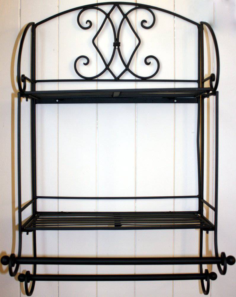 Black Diamond Bathroom Shelf Unit - Price Crash Furniture