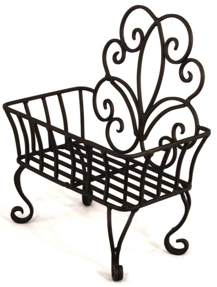 Black Scroll Soap Basket - Price Crash Furniture