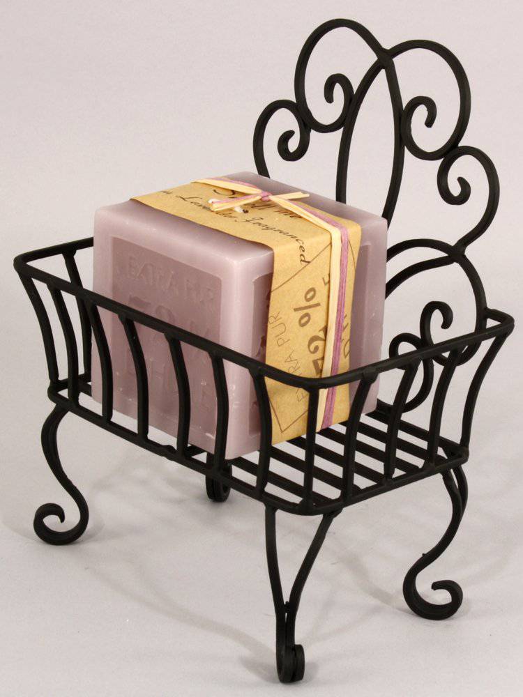 Black Scroll Soap Basket - Price Crash Furniture