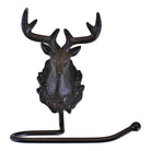 Cast Iron Rustic Toilet Roll Holder, Stag Head Design - Price Crash Furniture