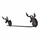 Cast Iron Rustic Towel Rail, Stag Head Design - Price Crash Furniture