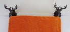 Cast Iron Rustic Towel Rail, Stag Head Design - Price Crash Furniture