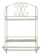 Cream Diamond Bathroom Shelf Unit - Price Crash Furniture