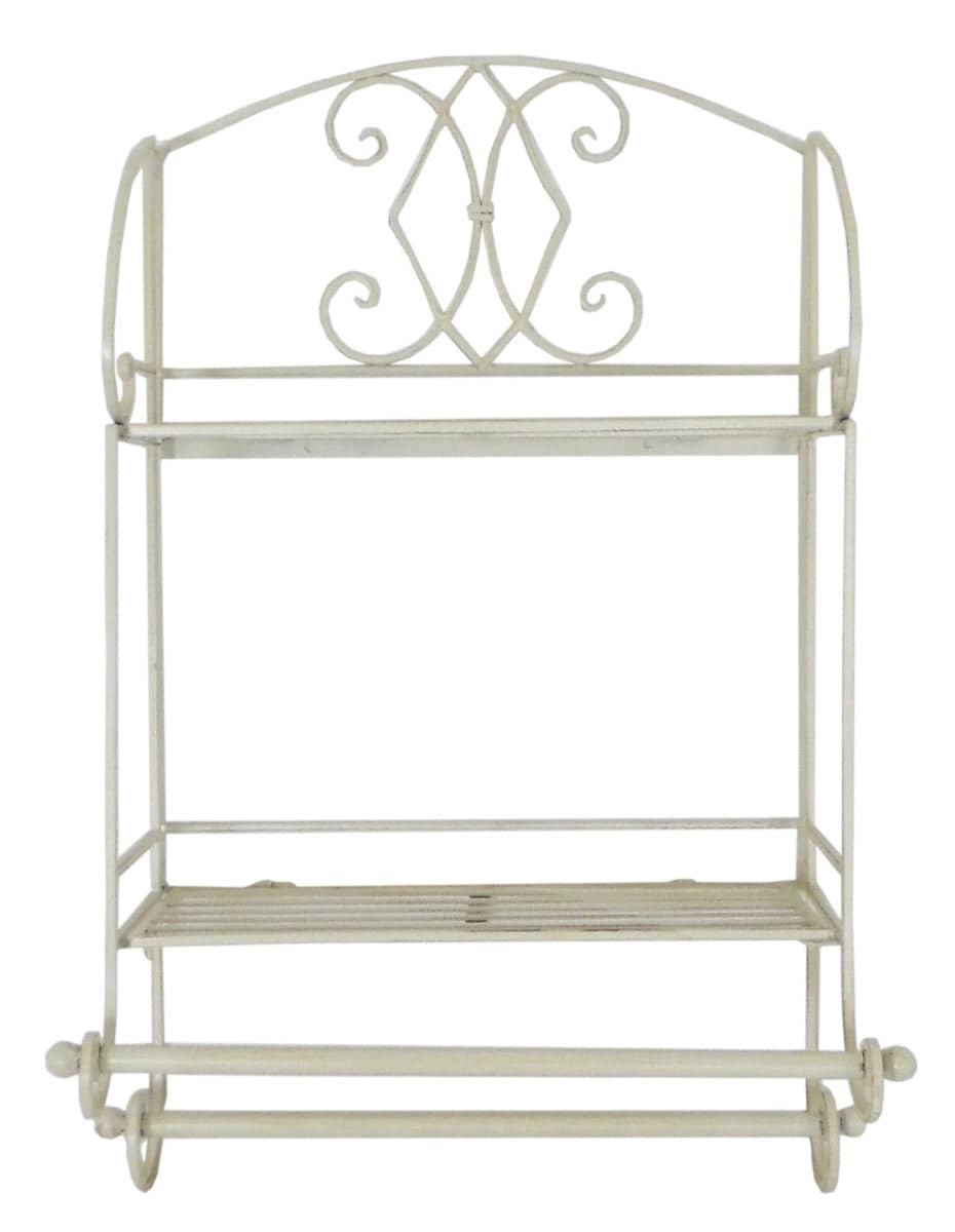 Cream Diamond Bathroom Shelf Unit - Price Crash Furniture