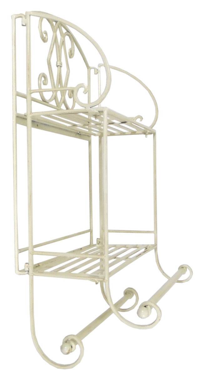 Cream Diamond Bathroom Shelf Unit - Price Crash Furniture