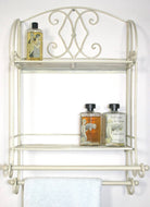 Cream Diamond Bathroom Shelf Unit - Price Crash Furniture