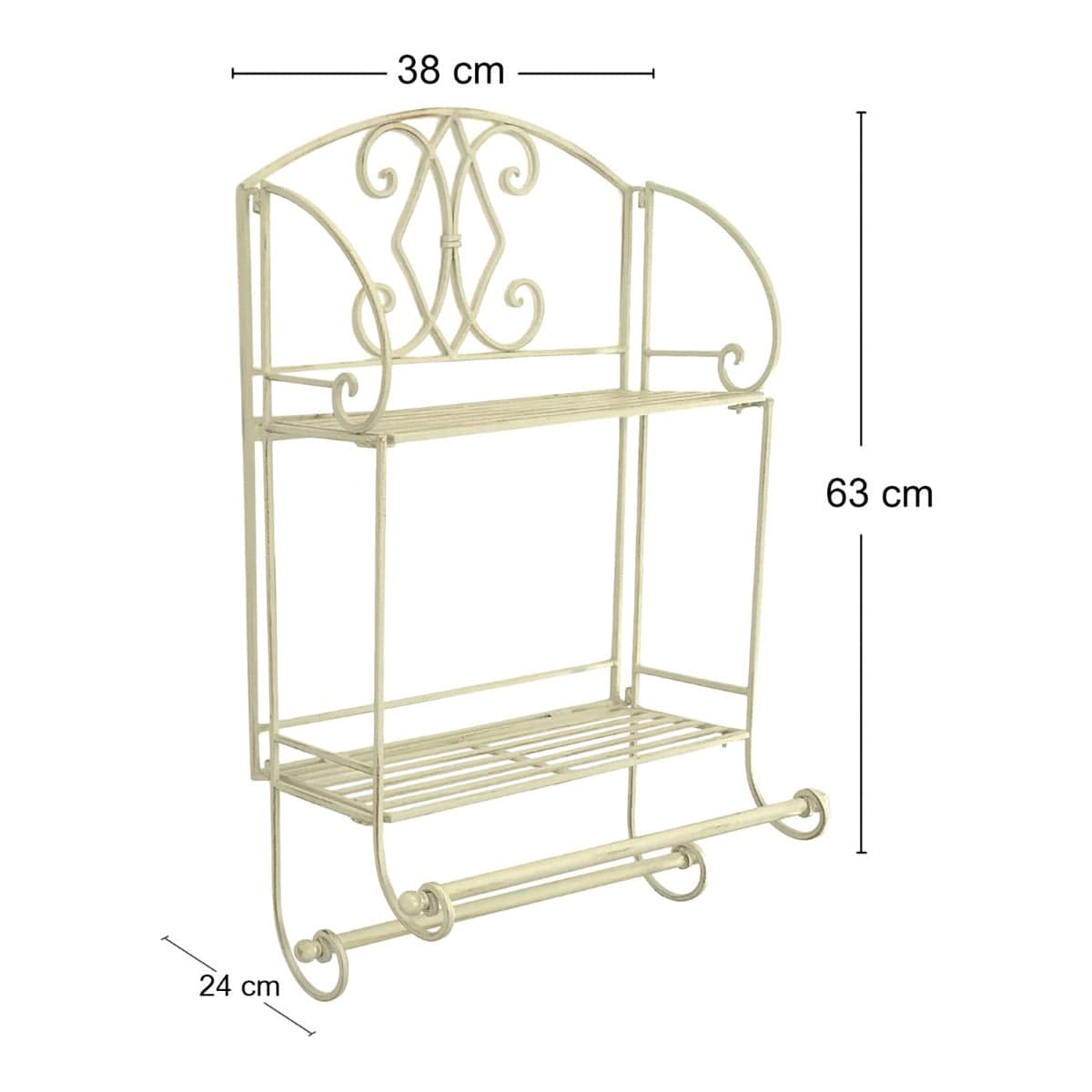 Cream Diamond Bathroom Shelf Unit - Price Crash Furniture