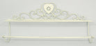 Cream Heart Wall Shelf With Towel Rail - Price Crash Furniture