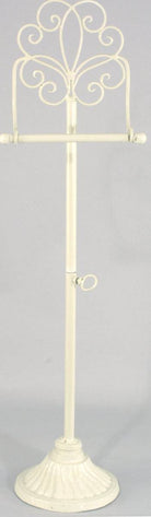 Cream Scroll Standing Toilet Roll Holder - Price Crash Furniture