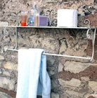 Cream Scroll Towel Rail And Shelf - Price Crash Furniture