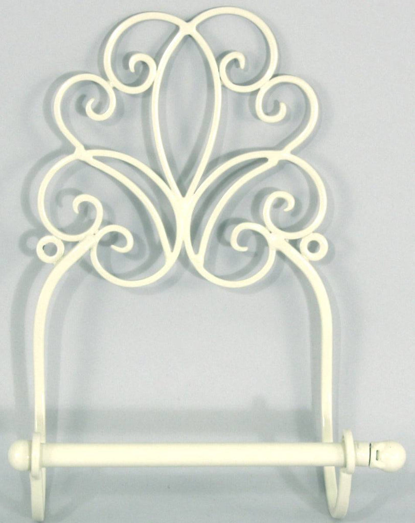 Cream Scroll Wall Mounted Toilet Roll Holder - Price Crash Furniture