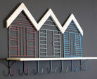 Set Of 7 Beach Hut Wall Hooks With Shelf - Price Crash Furniture