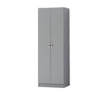 2 DOOR WARDROBE IN GREY Essentials - Price Crash Furniture