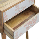 2 Drawer Pink Floral Screen-Printed Bedside - Price Crash Furniture