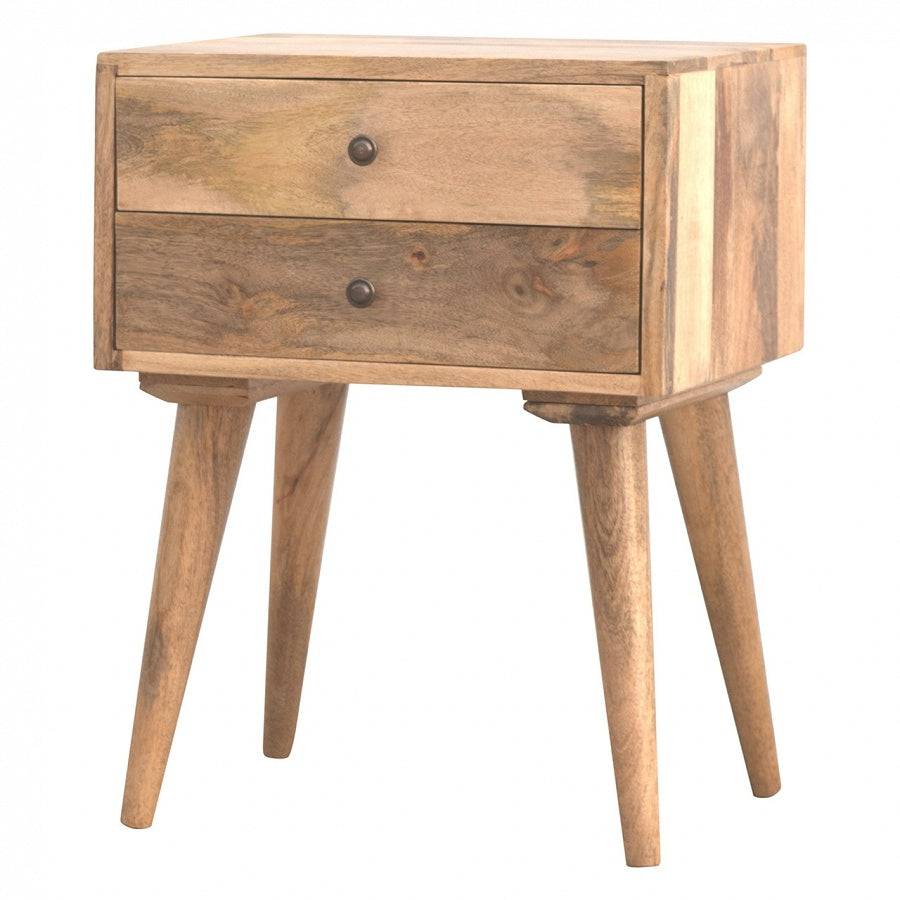 2 Drawer Solid Wood Bedside Table - Price Crash Furniture