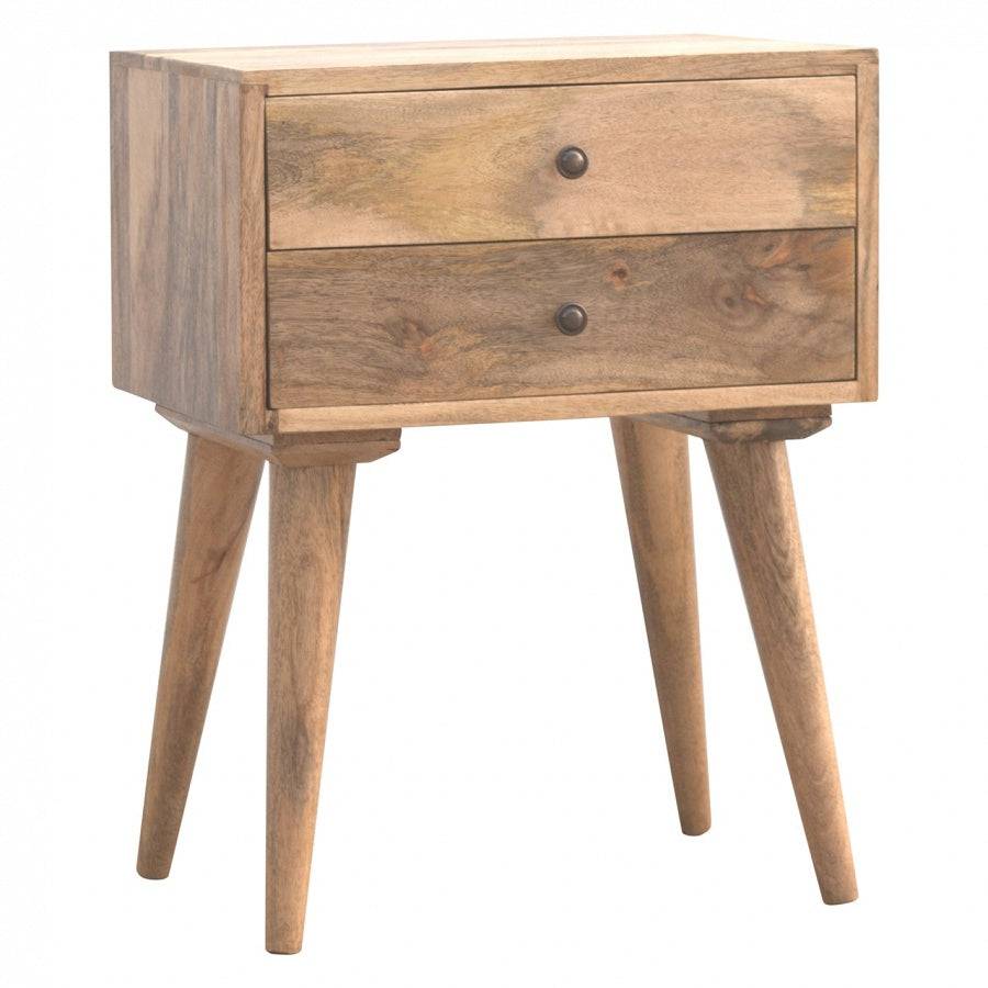 2 Drawer Solid Wood Bedside Table - Price Crash Furniture