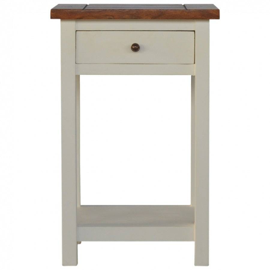 2 Toned Bedside Table With 1 Drawer & 1 Shelf - Price Crash Furniture