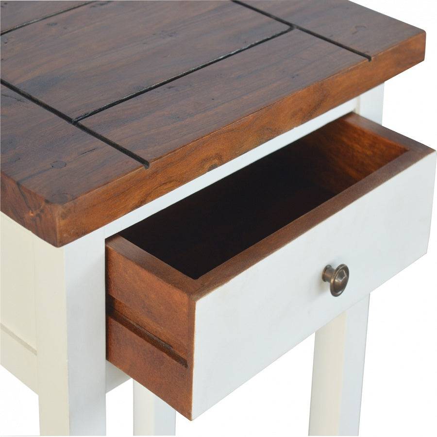 2 Toned Bedside Table With 1 Drawer & 1 Shelf - Price Crash Furniture