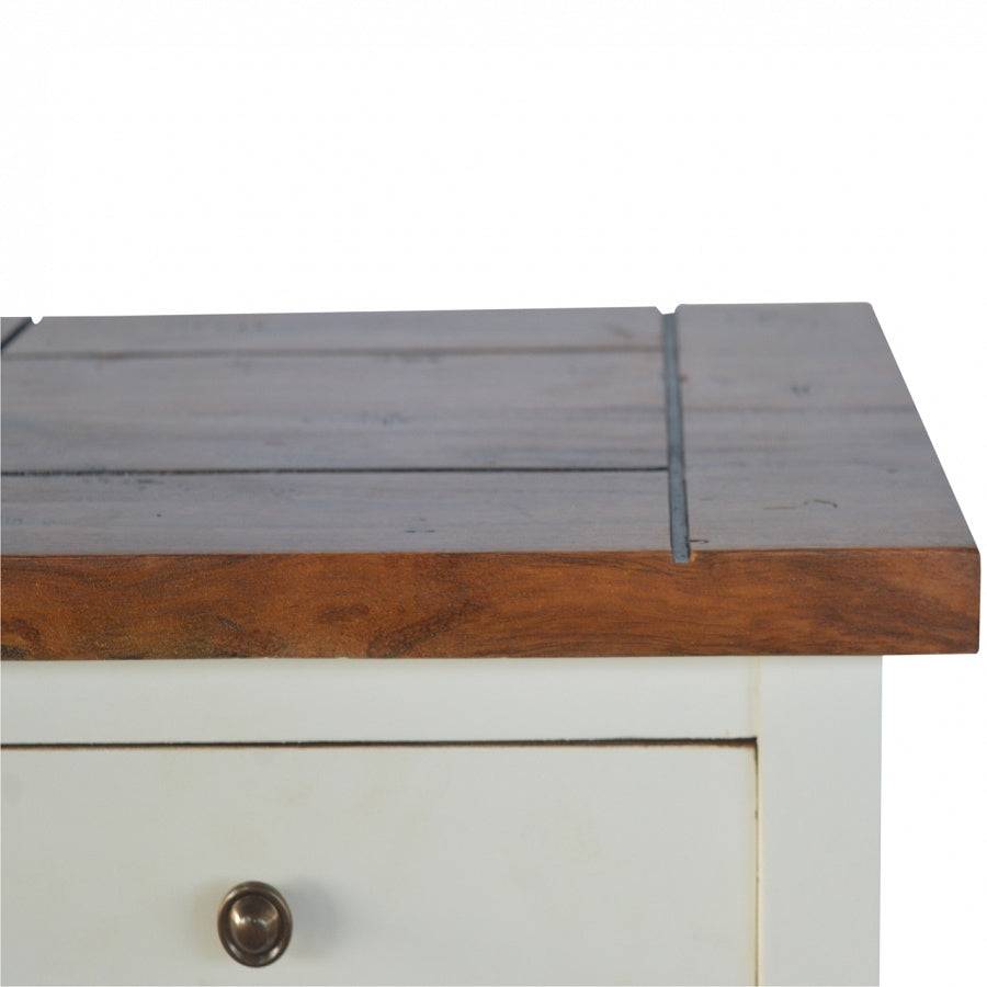 2 Toned Bedside Table With 1 Drawer & 1 Shelf - Price Crash Furniture