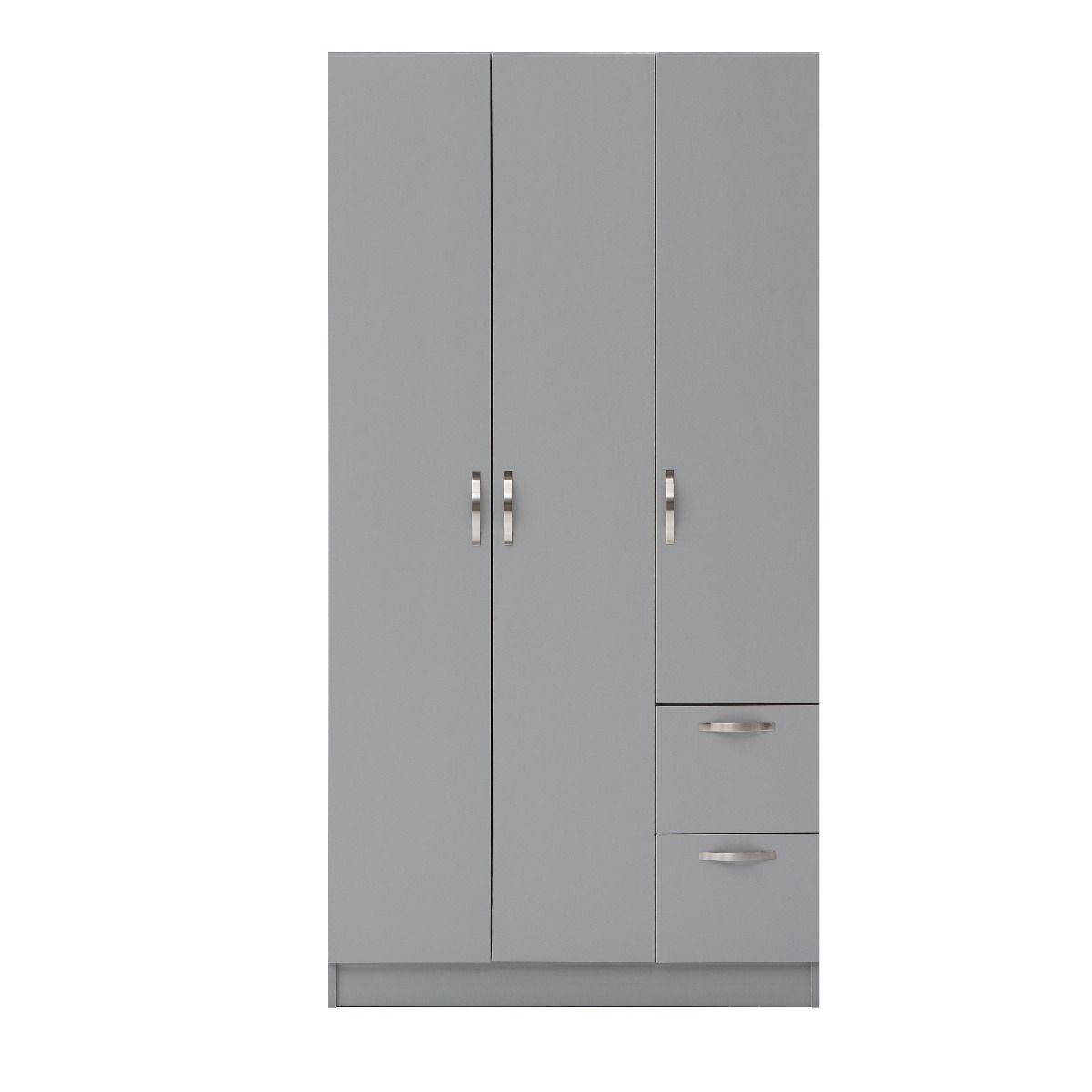 3 DOOR DOUBLE WARDROBE IN WHITE Essentials - Price Crash Furniture