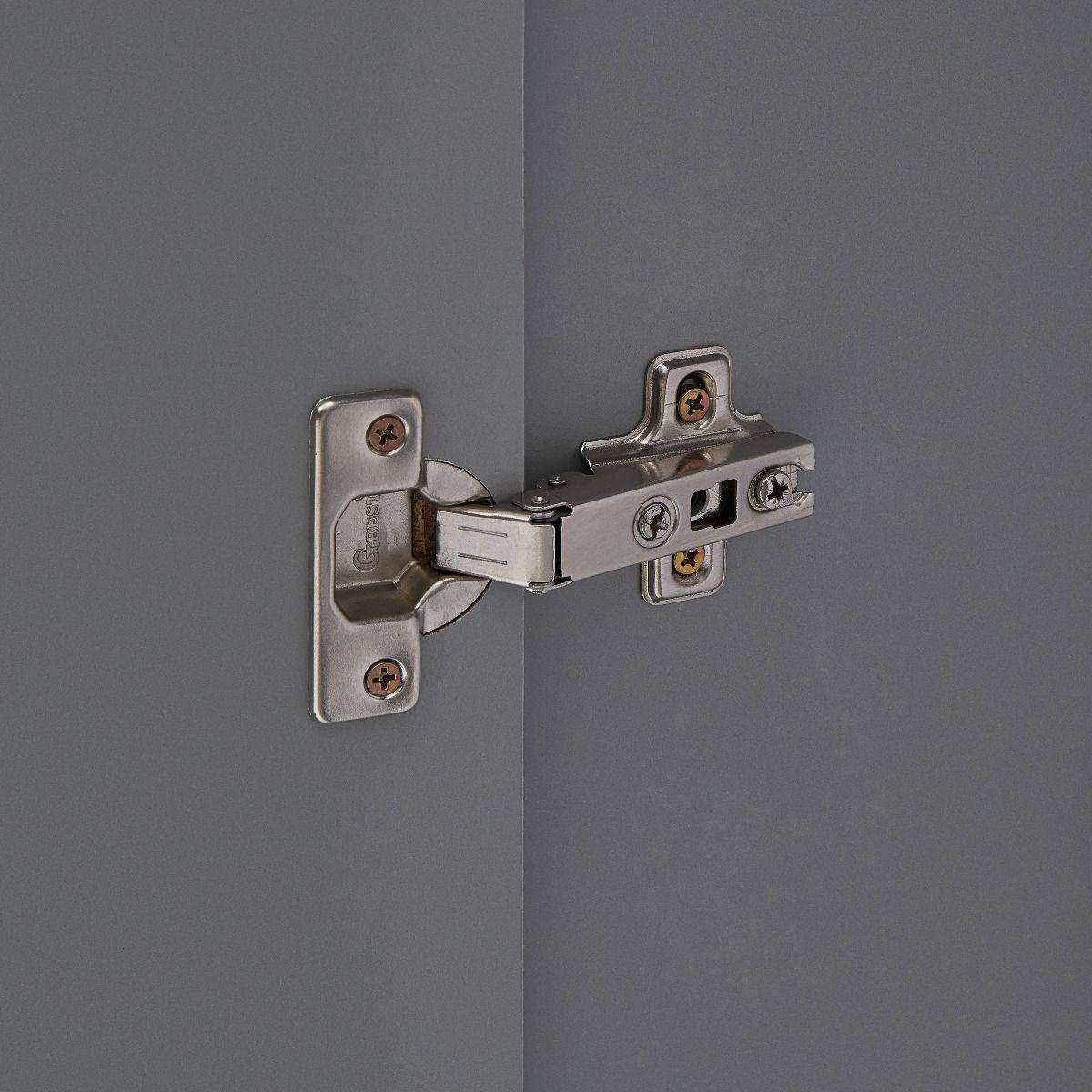 ESSENTIALS 3 DOOR DOUBLE WARDROBE IN GREY - Price Crash Furniture