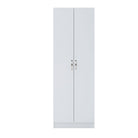 3 DOOR DOUBLE WARDROBE WHITE Essentials - Price Crash Furniture