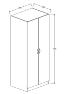 3 DOOR DOUBLE WARDROBE WHITE Essentials - Price Crash Furniture