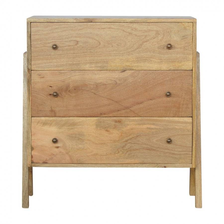 3 Drawer V-shaped Nordic Style Chest - Price Crash Furniture
