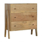 3 Drawer V-shaped Nordic Style Chest - Price Crash Furniture