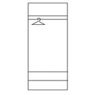 4KIDS 2 Door 2 Drawer Wardrobe in Light Oak and White High Gloss with Opalino Handles - Price Crash Furniture