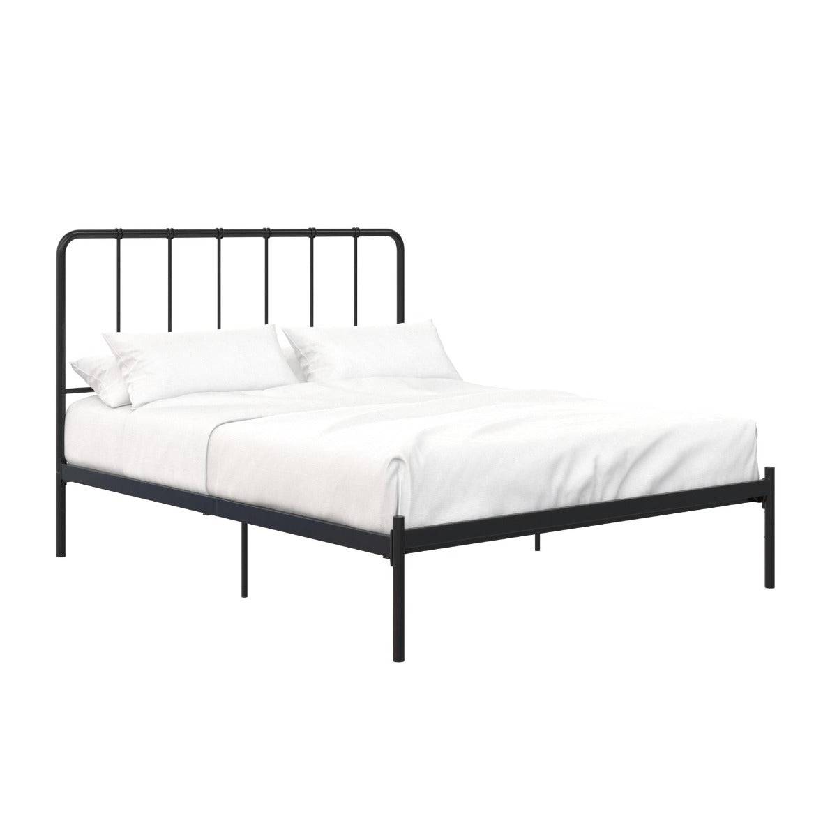 Aaron Black Metal UK King Size Bed (USA Queen Size) by Dorel - Price Crash Furniture