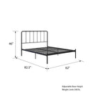 Aaron Black Metal UK King Size Bed (USA Queen Size) by Dorel - Price Crash Furniture