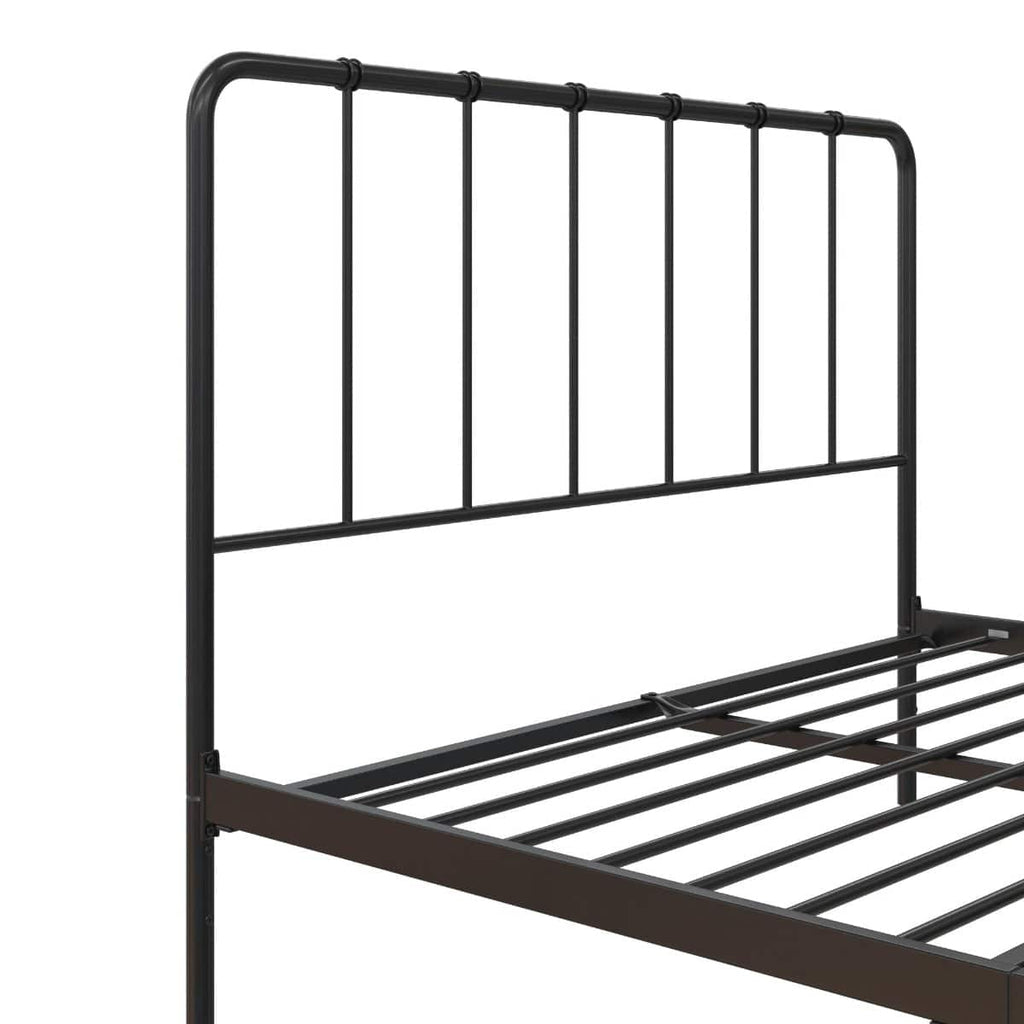 Aaron Black Metal UK King Size Bed (USA Queen Size) by Dorel - Price Crash Furniture