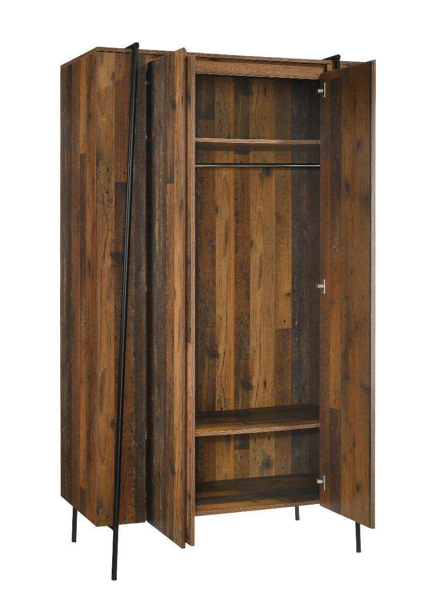 Abbey Tall 2 Door Wardrobe by TAD in Rustic Oak - Price Crash Furniture