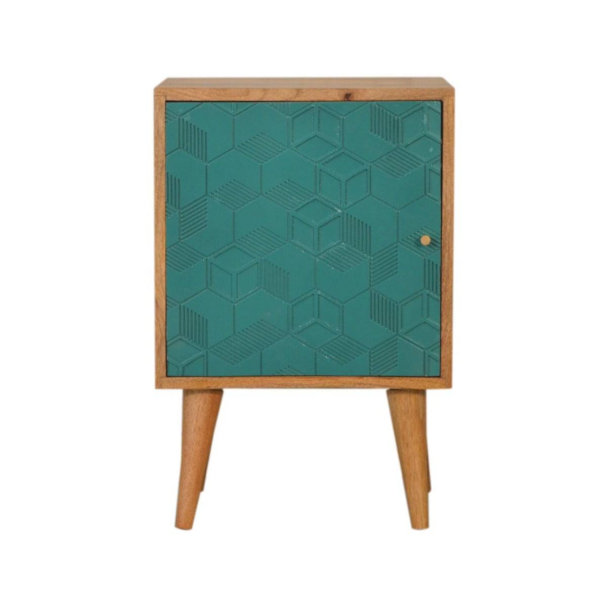 Acadia Teal Bedside Table Unit - Price Crash Furniture