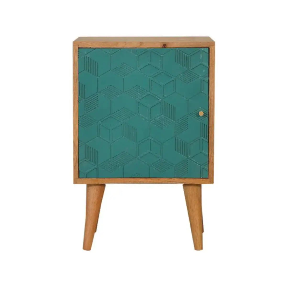 Acadia Teal Bedside Table Unit - Price Crash Furniture