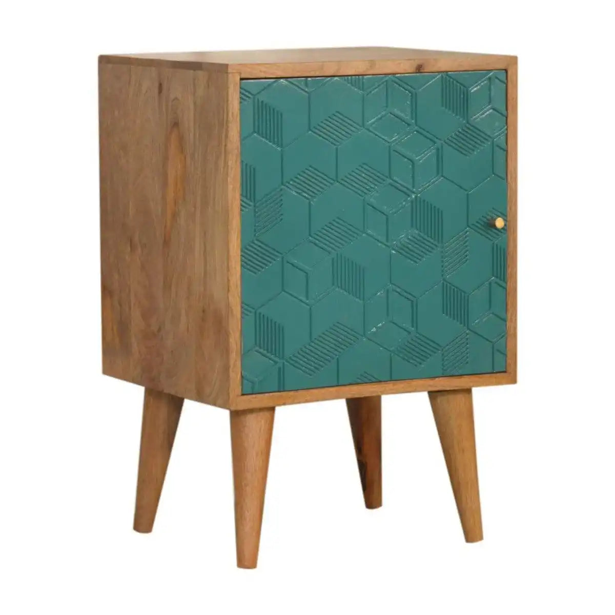 Acadia Teal Bedside Table Unit - Price Crash Furniture