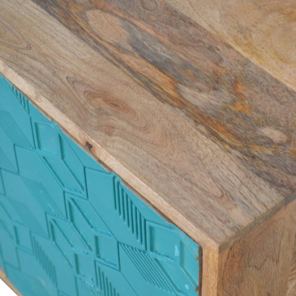 Acadia Teal Bedside Table Unit - Price Crash Furniture