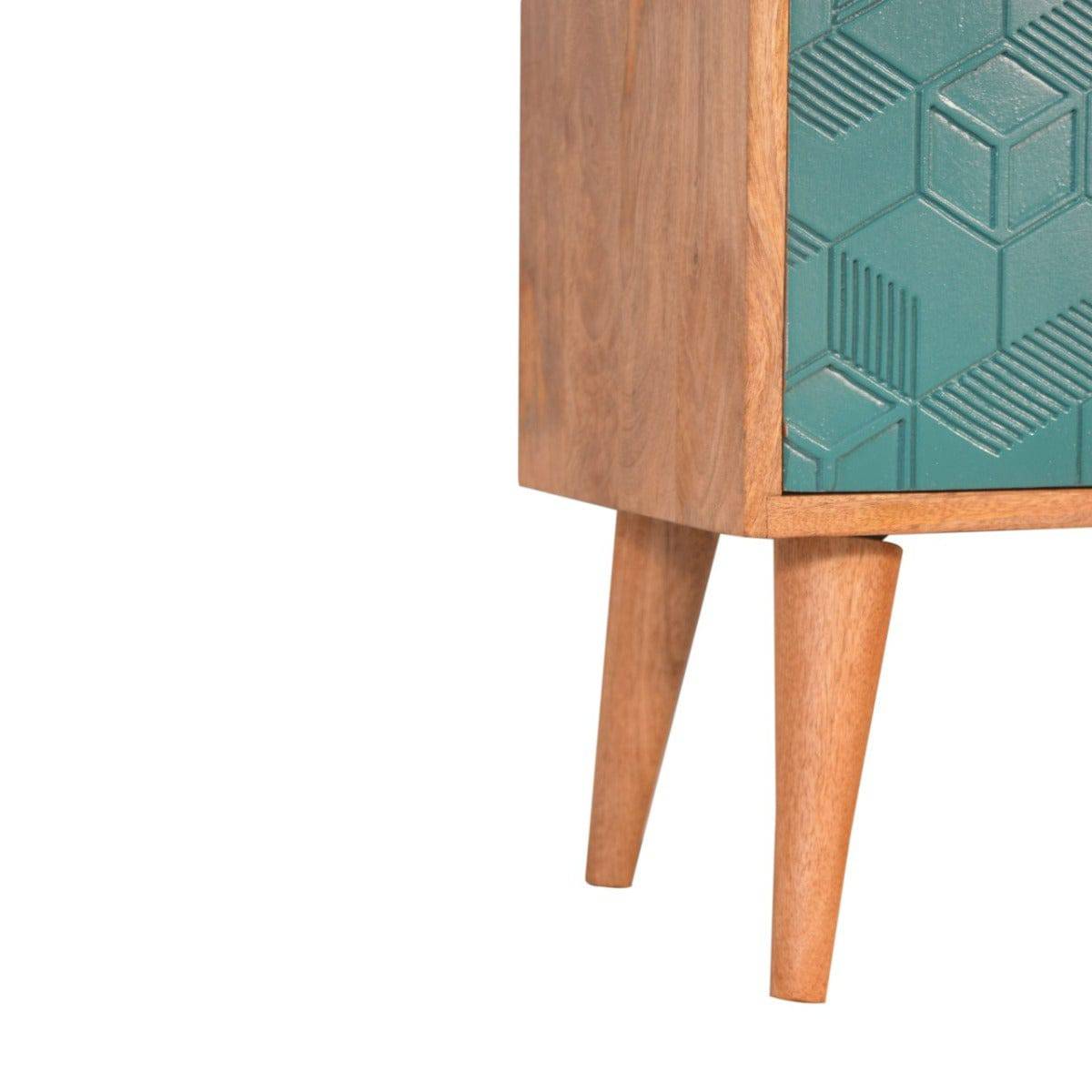 Acadia Teal Bedside Table Unit - Price Crash Furniture