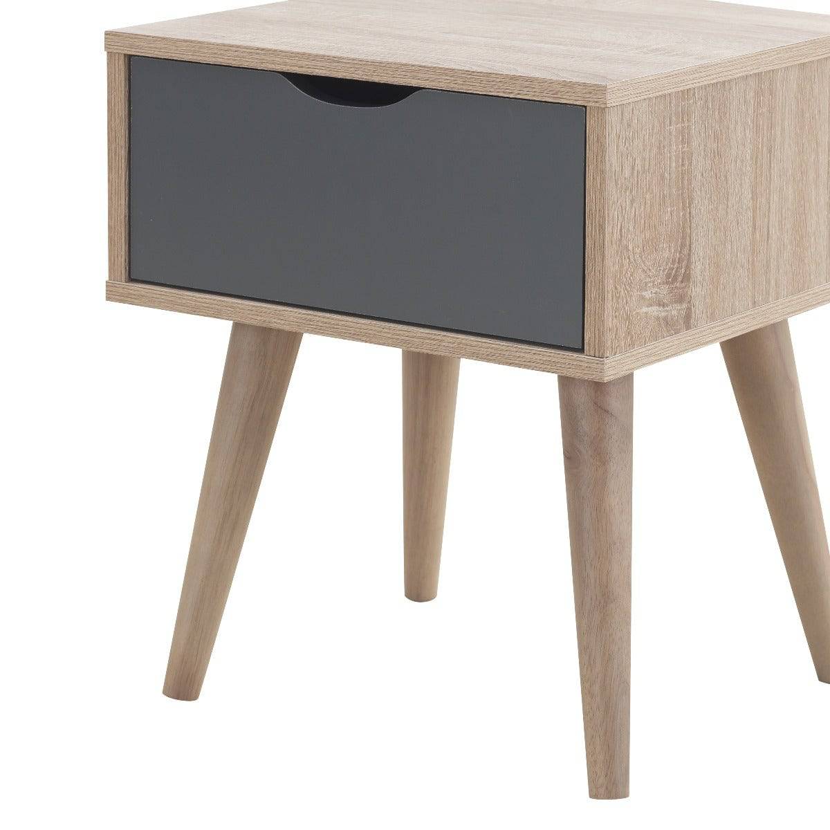 Alford Lamp Table in Sonoma Oak and Grey by TAD - Price Crash Furniture