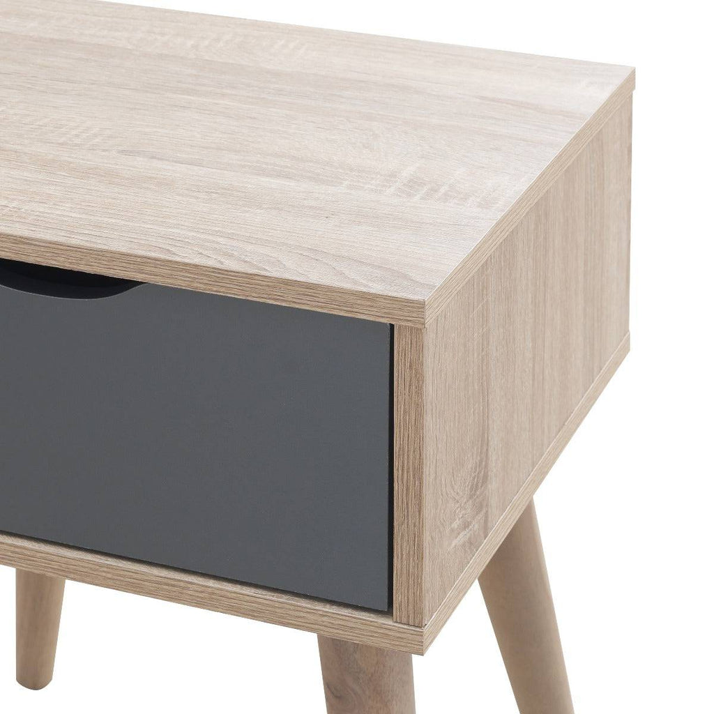 Alford Lamp Table in Sonoma Oak and Grey by TAD - Price Crash Furniture