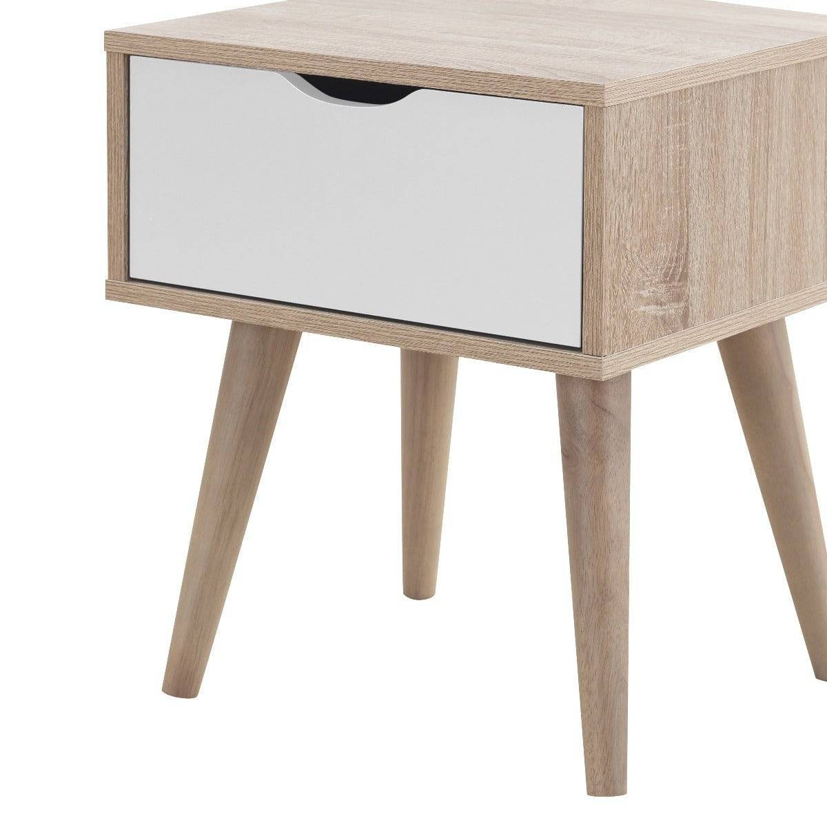 Alford Lamp Table in Sonoma Oak and White by TAD - Price Crash Furniture