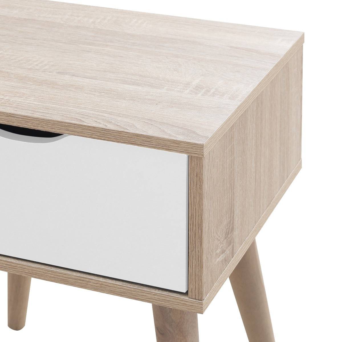 Alford Lamp Table in Sonoma Oak and White by TAD - Price Crash Furniture