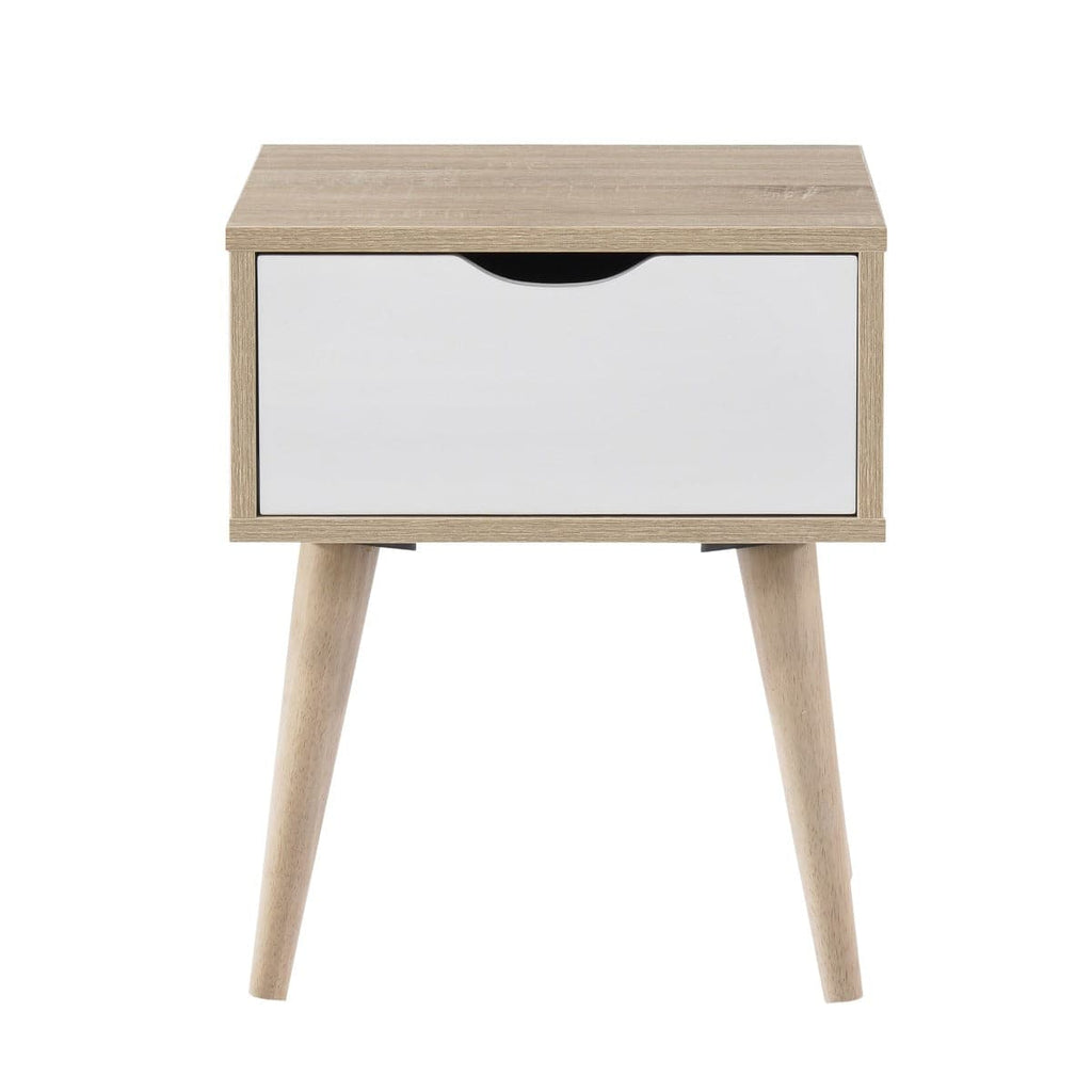 Alford Lamp Table in Sonoma Oak and White by TAD - Price Crash Furniture