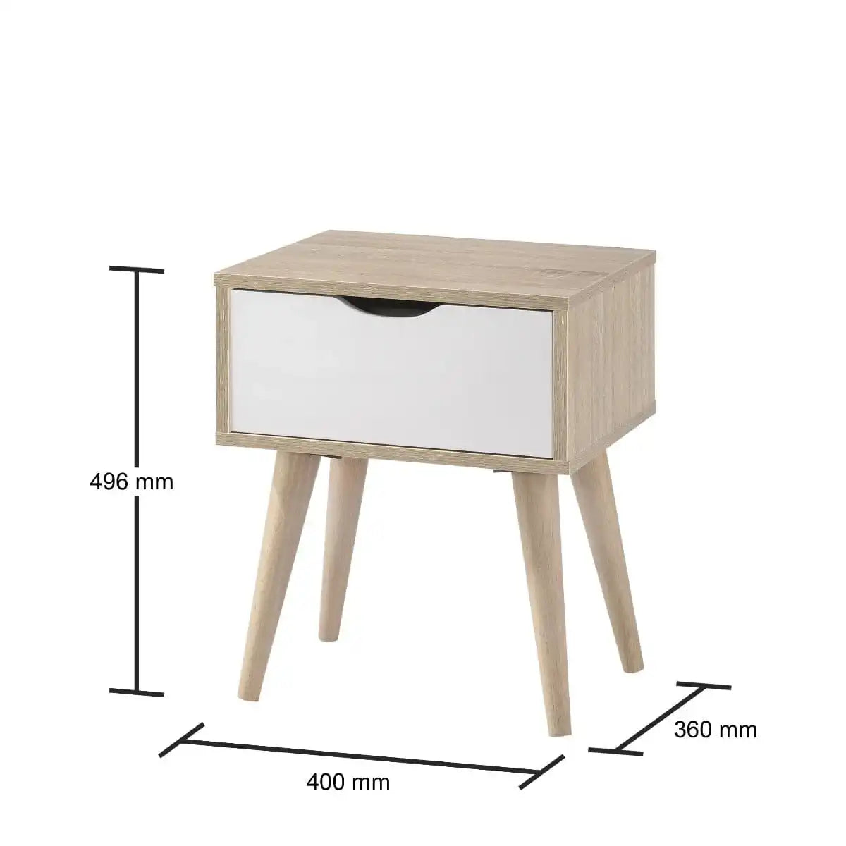 Alford Lamp Table in Sonoma Oak and White by TAD - Price Crash Furniture