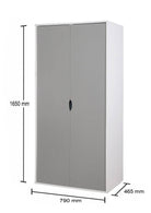 Alton 2 Door Wardrobe in Grey and White by TAD - Price Crash Furniture